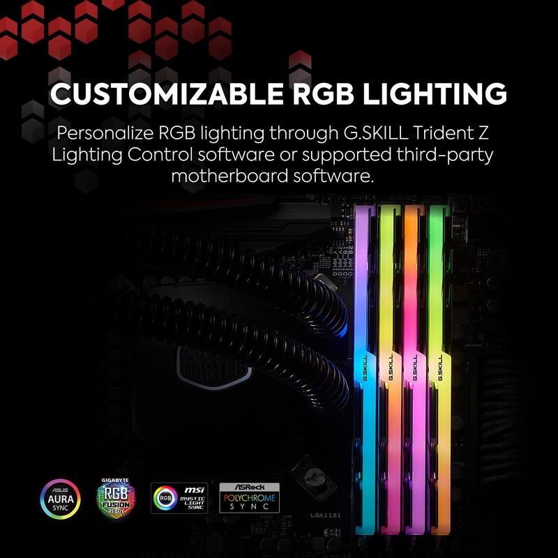 G.SKILL Trident Z RGB Series DDR4 RAM (XMP) 16GB (2x8GB) 3600MT/s CL18-22-22-42 1.35V Intel AMD Desktop Computer Memory U-DIMM (F4-3600C18D-16GTZRX) - Image 3